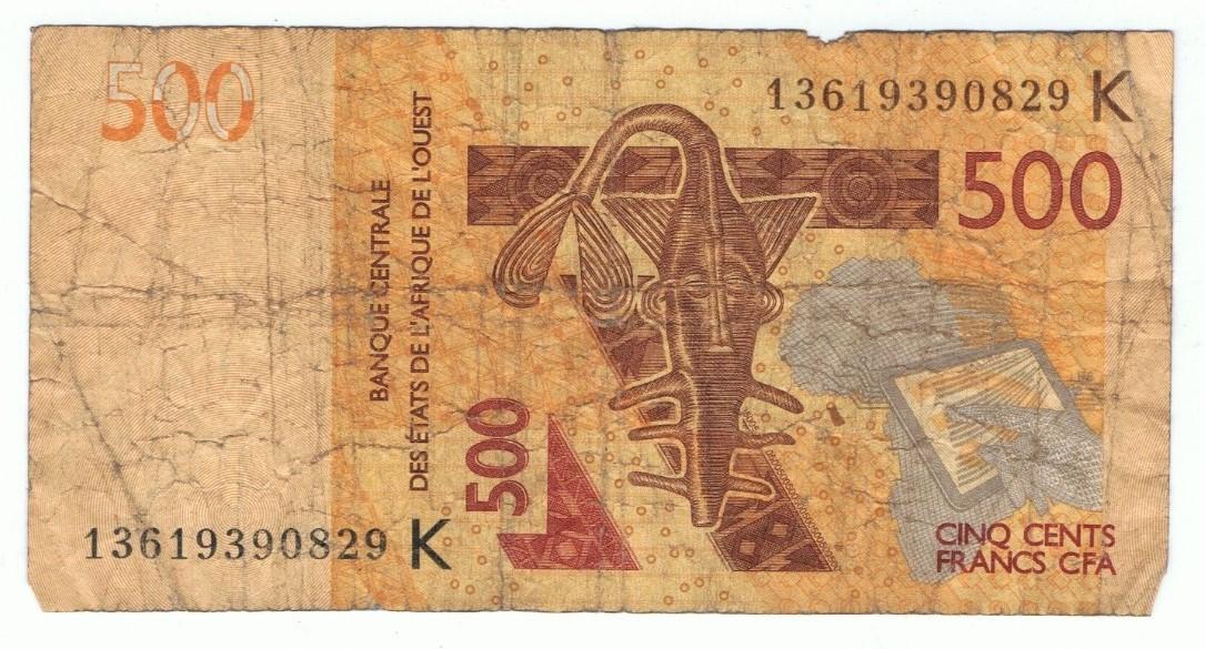 Banknote über 500 Francs CFA
